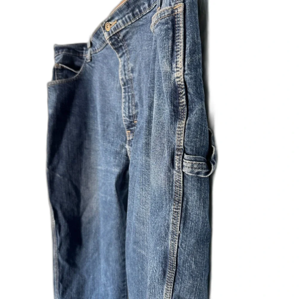 Dickies Carpenter Jeans Mens 44x32 Blue Denim Relaxed Fit Workwear
